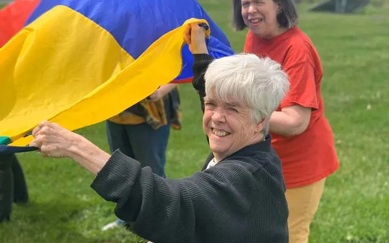 Recreational activities taking place outside at Life Unlimited.